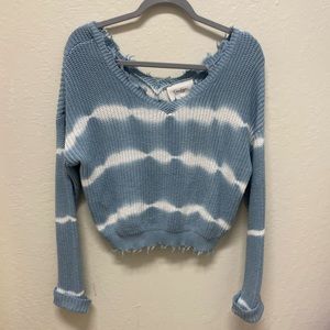 Jessica Simpson knitted shibori tie-dye sweater